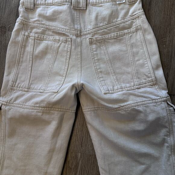Isabel Marant Étoile Beige High-Rise Utility Cargo Pants RawHem Women FR 38 US 6 - Picture 12 of 16